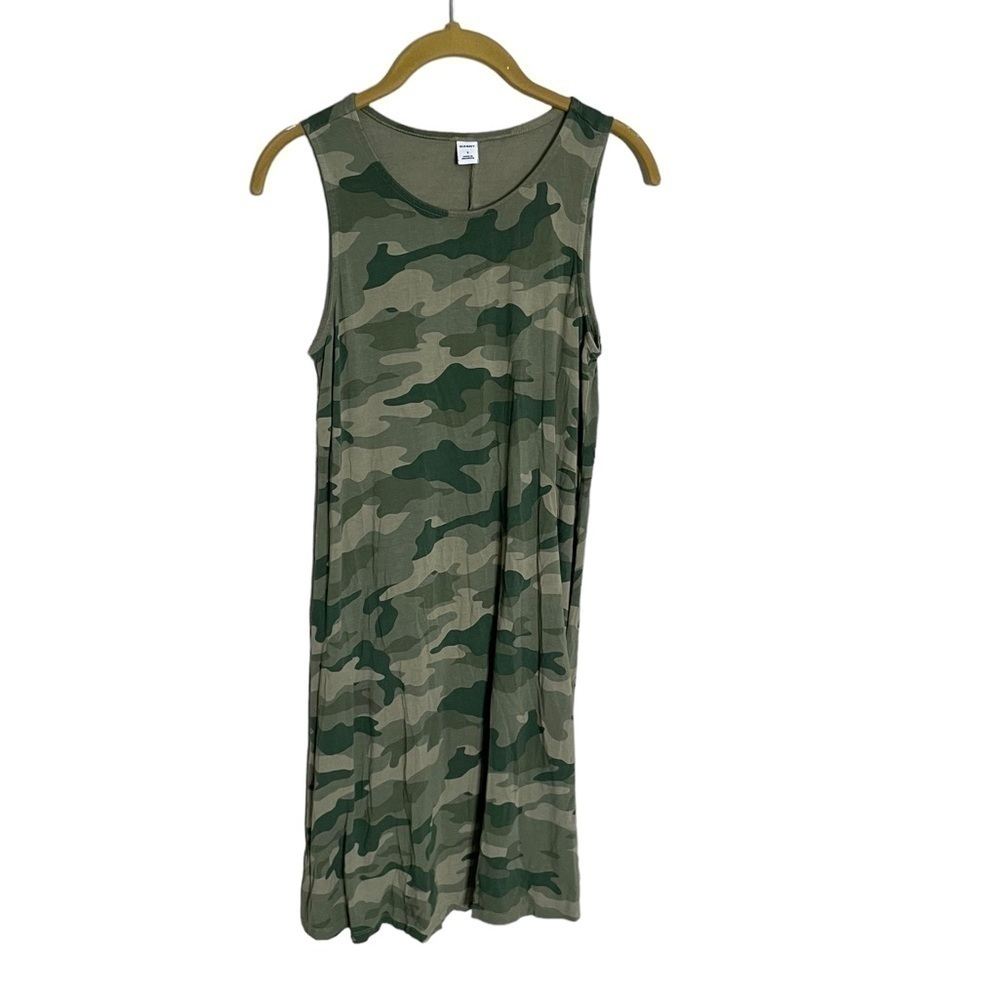 Old Navy Green Camo Swing T Shirt Dress Small